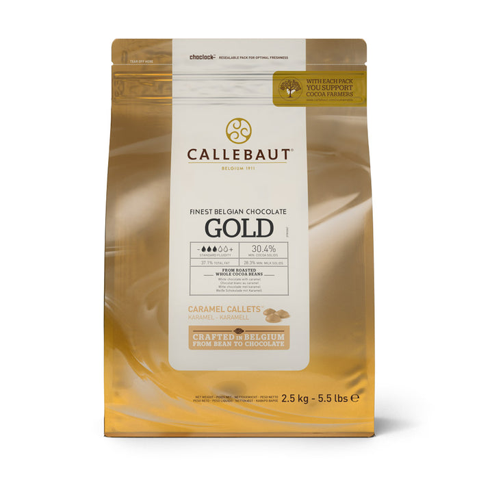CALLEBAUT CALLETS GOLD CARAMEL BAG 2.5KG