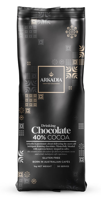 ARKADIA DRINKING CHOC 40% COCOA GF 1KG BAG