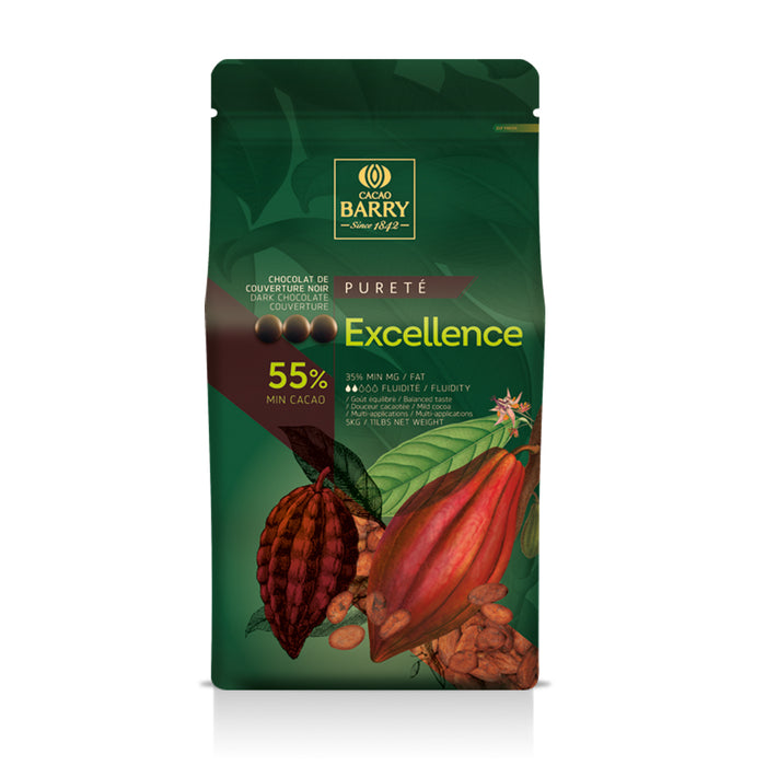 CACAO BARRY EXCELLENCE 55.2% DARK 5KG